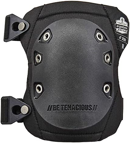 Ergodyne ProFlex 335 Slip Resistant Rubber Cap Knee Pads, Black, Buckle Closure - Image 2
