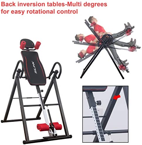 Polar Aurora Heavy Duty Gravity Inversion Table with Headrest & Adjustable Protective Belt Back Stretcher Machine for Pain Relief Therapy - Image 5