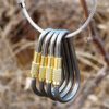 EKLOEN 5pcs Mini Titanium Locking Carabiner, Perfect D-Ring for Outdoor and Indoor Use - Image 5