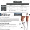 Truform Compression Socks, 15-20 mmHg, Women's Dress Socks, Knee High Over Calf Length, White Cable Knit, Large - Image 2
