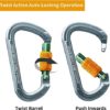 SOB Carabiner Caribeener Clips Heavy Duty Large Alloy Steel D Ring Shape Locking Carabiner for Hammock,Keychain,Outdoor,Camping,Hiking,Dog Leash Harness - Image 6