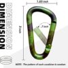 Tactical Carabiner Keychain Clip, 3" Aluminum D Ring Shape, Key Chain Clips, Camouflage Caribeener - Image 2