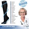 CHARMKING 3 Pairs Copper Compression Socks for Women & Men Circulation 15-20 mmHg is Best for All Day Wear Running Nurse - Image 6
