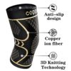 Copper Knee Braces for Knee Pain 2 Pack, Knee Compression Sleeve Support for Men and Women, Medical Grade Knee Pads for Running, Hiking, Working, Arthritis, ACL, Meniscus Tear, Joint Pain Relief - Image 3