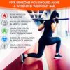 Yes4All Total Body Workout Weighted Bar, Resistance Band Pilates Bar, Weighted Bar Racks For Exercise, Therapy, Aerobics, and Yoga, Strength Training, Single/Combo - Image 4