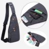 TOLOG Sling Bag Anti-Thief Crossbody Personal Pocket Bag Lightweight Chest Shoulder Backpack for Travel Hiking (Dark Grey) - Image 4
