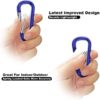 40 PCS Carabiner Clip Keychain 2" Aluminum D-Ring Spring Loaded Gate Small Keychain Carabiners Clip Multipurpose for Outdoor Camping Mini Lock Hooks Snap Link Durable Carabineer+20Pcs Steel Rings - Image 5