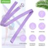 Trideer Yoga Strap Yoga Bands Yoga Strap for Stretching Yoga Belt Pilates Straps(8 ft, 3 Colors)with Extra Safe Adjustable D-Ring Buckle, Non-Elastis Yoga Accessories for Pilates, Gym Workouts, Physical Therapy, Improves Sitting Posture for Women & Men - Image 7