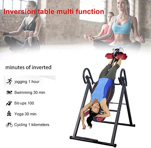 Polar Aurora Heavy Duty Gravity Inversion Table with Headrest & Adjustable Protective Belt Back Stretcher Machine for Pain Relief Therapy - Image 2