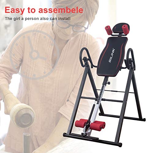Polar Aurora Heavy Duty Gravity Inversion Table with Headrest & Adjustable Protective Belt Back Stretcher Machine for Pain Relief Therapy - Image 3