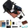 Men's Sling Bag Water Resistant Shoulder Chest Crossbody Bags Sling Backpack with USB Charging Port - Image 4