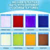 8 Set Sensory Mini Mats Assorted Textured Play Mat Sensory Mats for Autistic Children Texture Sensory Floor Tiles Educational Tactile Sensory Toys for Kids Baby Toddler Activity (Elegant Style) - Image 3