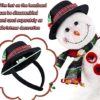 WILLBOND Christmas Headbands Mini Top Hat Headband 2 Pieces Christmas snowman Black Top Hat Headband Child Christmas Mistletoe Costume Headband with Plaid Band Holly and Berries for Holiday Craft - Image 3
