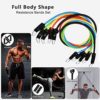 Resistance Band Set 12 Pcs Pilates Resistance 150lbs Training Instant Cooling Towel, Door Anchor, Ankle Straps, Stackable Resistance Bands with Handles & Instruction Booklet for Yoga Home Workout - Image 7