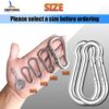 SMTUNG 304 Stainless Steel Spring Snap Hook Carabiner Multifunctional Carabiner Camping Fishing Hiking Traveling - Image 4