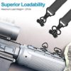 Bengor 4 Pack QD Sling Swivels, 1.25" Loop + D-Loop Quick-Disconnect Push Button for Two Point and Traditional Sling Swivel Mount Set - Image 2