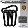 AUTMATCH Carabiner Clips 3" Spring Snap Hook Caribeener Clips Buckle Heavy Duty Locking Carabiners Chain Quick Links, 4 Pack - Image 3