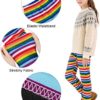 TODDOR 1 Pack Girls Winter Thick Leggings Warm Cotton Fleece Lined Leggings Kids Ankle Length Printed Stretch Pants - Image 3