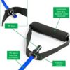 Resistance Bands with Handles by PXT360 | Complete Set of 5 Heavy Weights Exercise Tube Band from 5 to 50 pounds | Physical Therapy Recommended | Great for arms and Shoulders Workout and Strength - Image 4