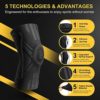 APRUT Knee Braces for Knee Pain, Knee Brace with Patella Gel Pad & Side Stabilizers for Men Women, Medical Grade Knee Compression Sleeve for Any Sports, Pain Relief, Meniscus Tear, Arthritis, ACL - Image 2