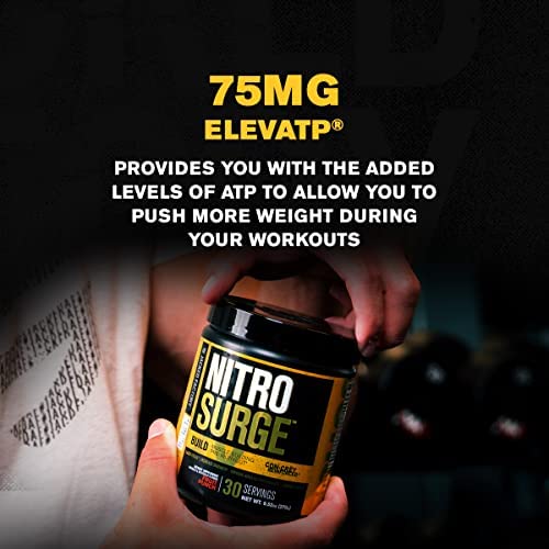 Nitrosurge Build Muscle Building Pre Workout with Creatine - Con Cret Creatine Pre Workout Powder & elevATP for Intense Energy, Powerful Pumps, & Endless Endurance - 30 Servings, Arctic White - Image 6