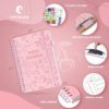 EPEWIZD Food Journal for Women Weight Lose Journal Wellness Meal Planner A5 Size Food Dairy Calories Counter Book Hardcover Workout Planner Tracking Progress Undated-Pink - Image 2