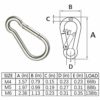 MFOREVER 30 Pack Spring Snap Hook 304 Stainless Steel Carabiner Camping Hiking Traveling Fishing, Small Carabiners for Dog Leash Harness (1.57 inch-30pack) - Image 2