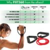 Resistance Bands with Handles by PXT360 | Complete Set of 5 Heavy Weights Exercise Tube Band from 5 to 50 pounds | Physical Therapy Recommended | Great for arms and Shoulders Workout and Strength - Image 5
