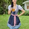 KOJOOIN Women's Oktoberfest Dress 3 Pieces German Dirndl Dress Costumes for Bavarian Carnival Halloween - Image 3