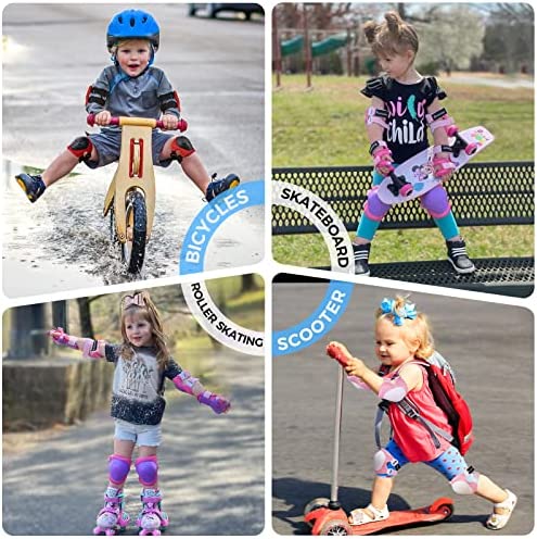 BOSONER Kids/Youth Knee Pads Elbow Pads Guards Set for for Multi Sports Roller Skates Skateboarding. Inline Roller Skating Cycling Biking BMX Bicycle Scooter,Wrist Guards for Multi-Sports Outdoor. - Image 5