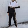 Women's 2 Piece Outfits Crewneck Long Sleeve Tops Long Sweatpants Jogging Suit Sweatsuits Tracksuits - Image 4