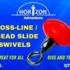 Cross-Line Swivels & Bead T Shape Pulley Slide Rig Rolling Swivels Fishing Hooks Connector Fishing Terminal Tackle - Image 2