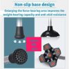Urge Medical Self Standing Cane Tip - 3/4 Inch Replacement - Heavy Duty Rubber Quad Base for Walking, Folding & Medical Canes - Stable Grip Traction Attachment (Black) - Image 3