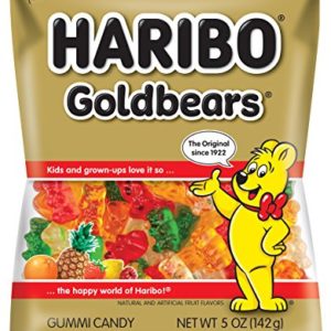 Haribo Gummi Candy, Goldbears Gummi Candy, 5 oz Bags (Pack of 12)