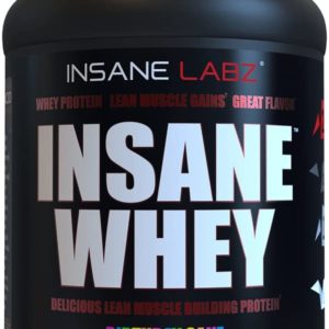 Insane Labz Insane Whey,100% Muscle Building Whey Protein, Post Workout, BCAA Amino Profile, Mass Gainer, Meal Replacement, 5lbs, 60 Srvgs, (Birthday Cake)
