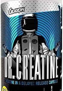 Glaxon Dr. Creatine, Creatine Monohydrate in Delayed Release Capsules, Creatine Pills for Enhanced Performance, Better Absorption, Reduced Stomach Discomfort, 200 Capsules, 50 Servings
