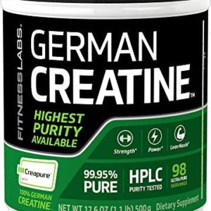 German Creatine - Pure Creapure, The Purest Creatine Monohydrate Available - 500g / 98 Servings
