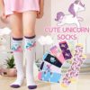Kids Girls Knee High Socks 6 Pairs Boot Long Fun Crazy Tall Funny Animal Colorful Child Socks - Image 2