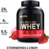 Optimum Nutrition Gold Standard 100% Whey Protein Powder, Strawberry & Cream, 5 Pound (Packaging May Vary) - Image 2