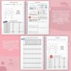 EPEWIZD Food Journal for Women Weight Lose Journal Wellness Meal Planner A5 Size Food Dairy Calories Counter Book Hardcover Workout Planner Tracking Progress Undated-Pink - Image 4