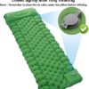 AKASO Camping Sleeping Pad Built-in Foot Pump Inflatable Sleeping Mat with Pillow Compact Ultralight Waterproof Camping Air Mattress for Backpacking Hiking Tent-Green - Image 6