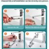 Stlest Faucet Extender - 1080° Rotating Faucet Extender Aerator, Universal Rotating Faucet, Alloy Copper Material, 2 Water Outlet Modes Swivel Faucets Bubbler Attachment - Image 6