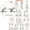 Workout Posters Gym Posters Exercise Posters for Home Gym Yoga Posters Wall Charts Body Shred Resistance Band Fitness Weight-loss Charts 17.4 x 26.6" - Image 3