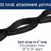 ENO, Eagles Nest Outfitters Atlas Hammock Straps, Suspension System with Storage Bag, 400 LB Capacity, 9' x 1.5/.75", Black/Royal - Image 6