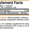 Bronson Vitamin K2 as MK-7 Menaquinone 100 mcg Non-GMO, 120 Capsules - Image 8