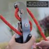 VGEBY 25KN Climbing Stop Descender, Self-Braking Rope Rescue Descender Rappel Ring Climbing Gear for 9-12mm Rope Mountaineering Climbing Tool Products - Image 5