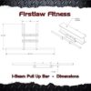 Firstlaw Fitness - 600 LBS Weight Limit - I-Beam Pull Up Bar - Straight Long Bar Grip Tape Made in The USA! - Image 6