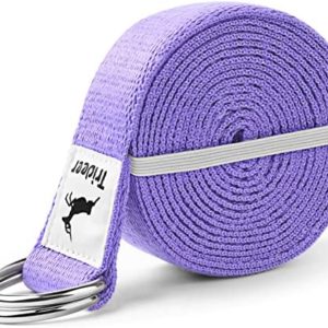 Trideer Yoga Strap Yoga Bands Yoga Strap for Stretching Yoga Belt Pilates Straps(8 ft, 3 Colors)with Extra Safe Adjustable D-Ring Buckle, Non-Elastis Yoga Accessories for Pilates, Gym Workouts, Physical Therapy, Improves Sitting Posture for Women & Men