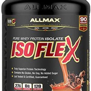 ALLMAX Nutrition - ISOFLEX Whey Protein Powder, Whey Protein Isolate, 27g Protein, Chocolate, 5 Pound