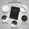 EPEWIZD Fitness Journal Spiral Weight Loss Journal for Women Hardcover Workout Planner Notebook to Track Exercise Progress Building Muscle Daily Wellness Journal A5 Size -Black - Image 2